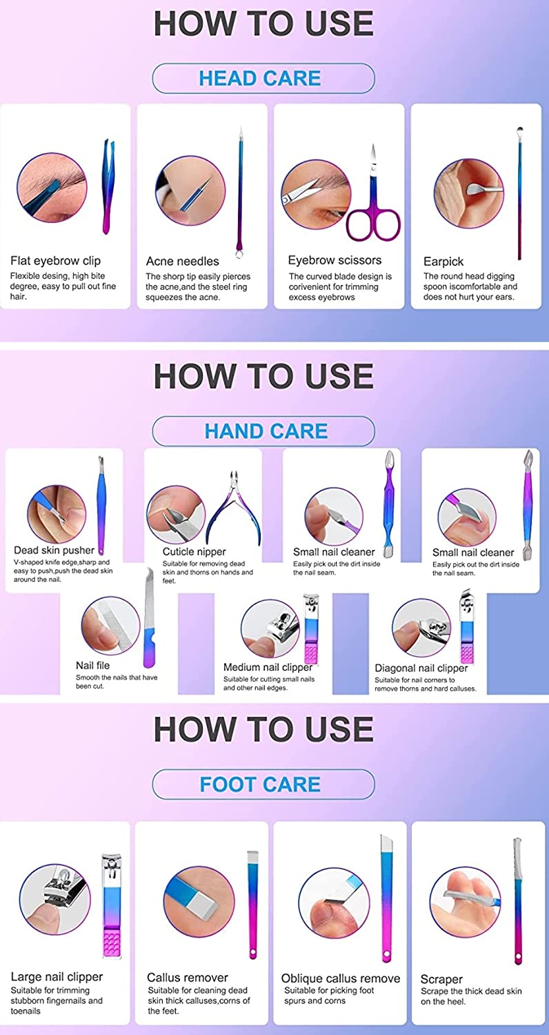 iCare Professional Nail Clipper Nail File Nail Cutter 15PCS Manicure Kit iCare Professional Nail Clipper Nail File Nail Cutter 15PCS Manicure Kit